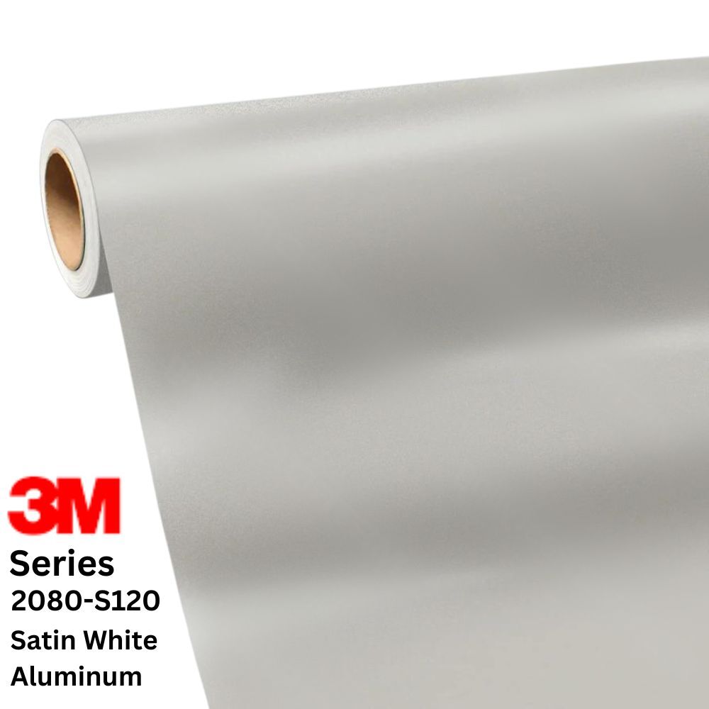 3M ציפוי ויניל בגוון Satin White Aluminum