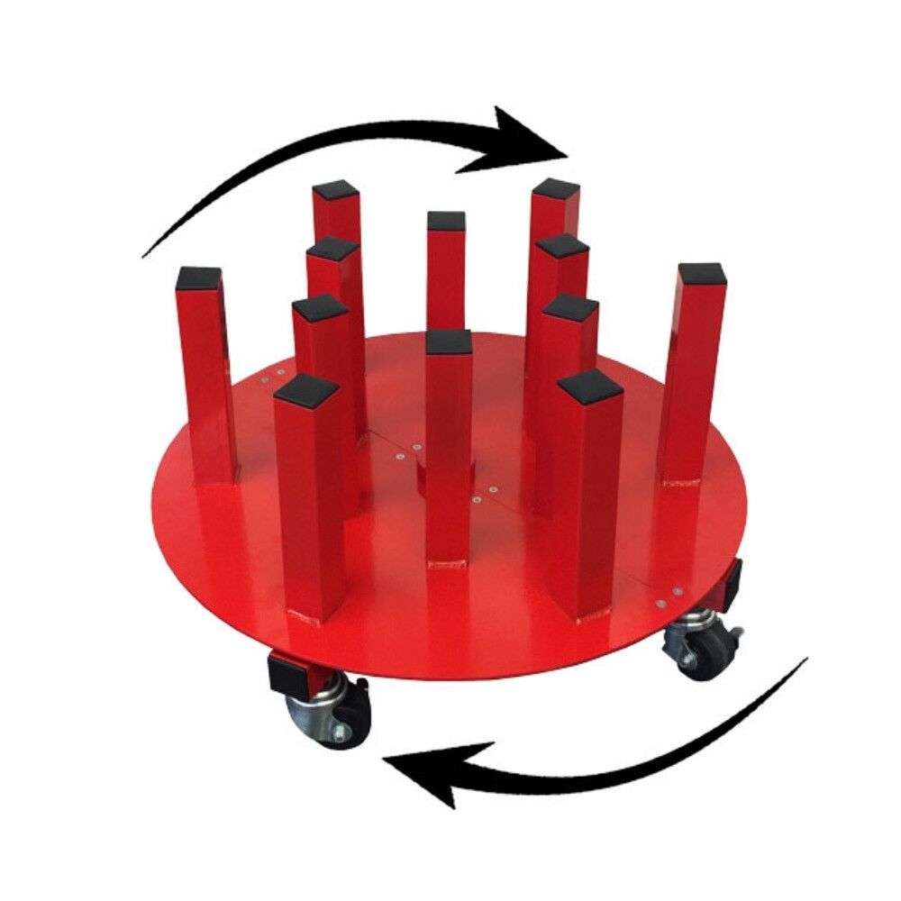 עגלת שינוע עגולה ל-12 גלילים
