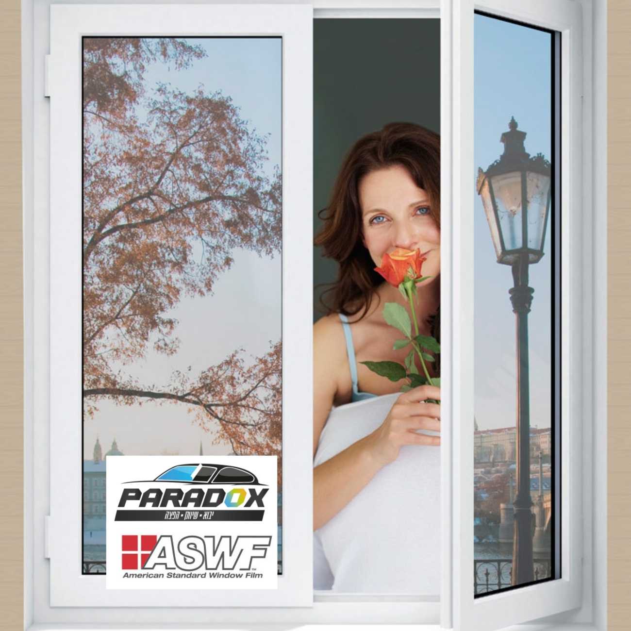 ASWF גליל ציפוי Silver העברת אור 20%, 30 מ' על 1.52 מ'