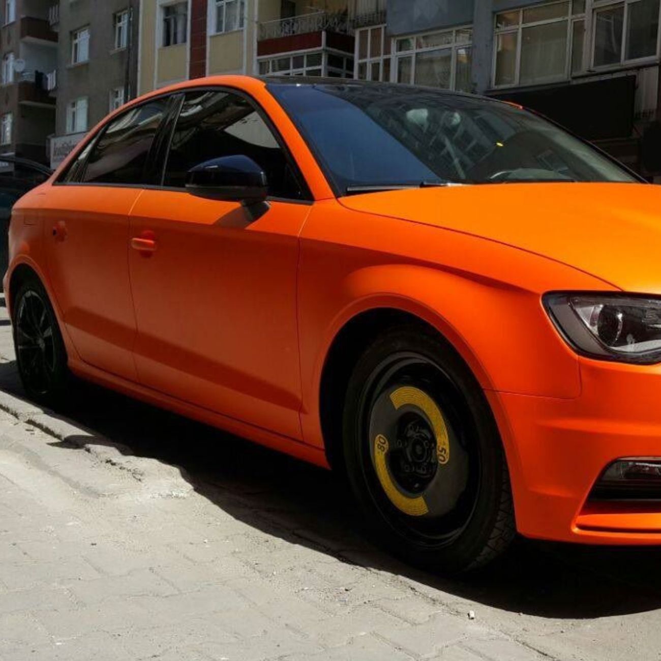 ציפוי ויניל מט - כתום שמש מטר 1 - Kpmf – תמונה 3